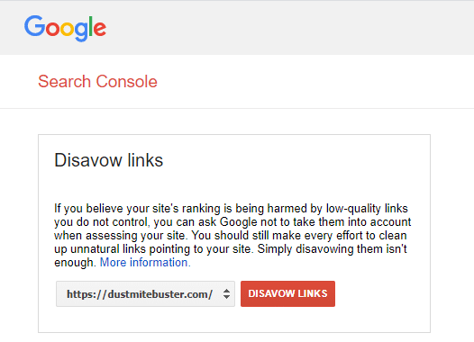 Disavow spam links