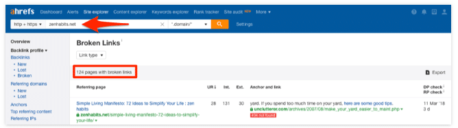 how to check for broken links seo
