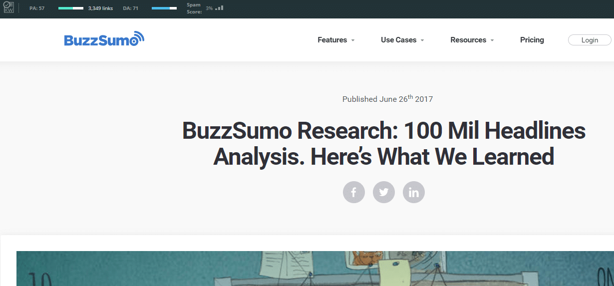 Building SEO links via analysing data
