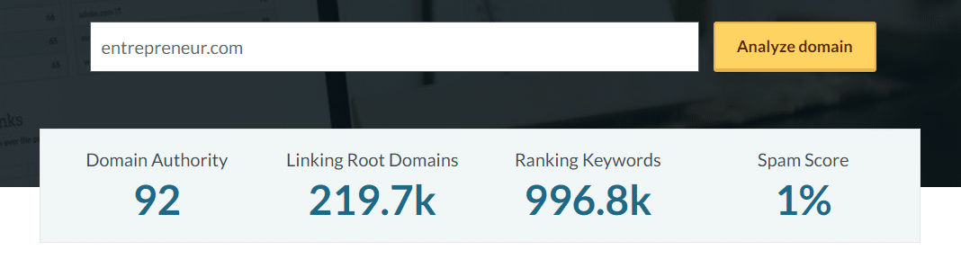 Domain authority