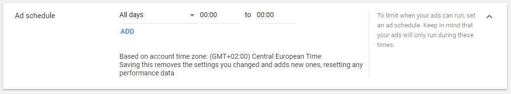 Ad scheduling targeting
