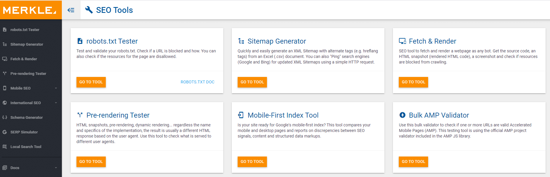 Technical SEO Tools - Merkle
