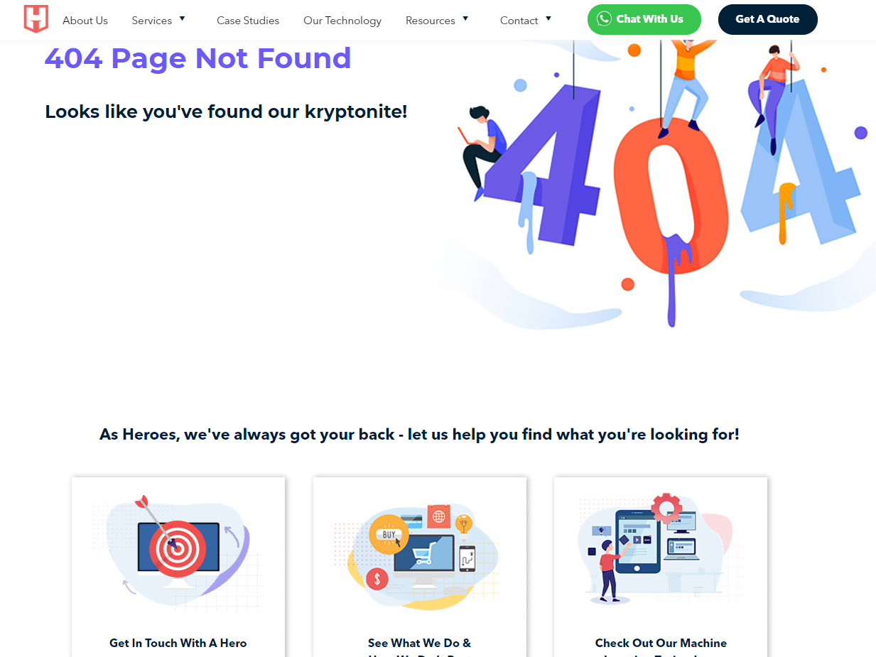 Example of 404 page