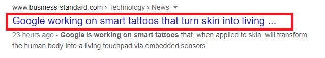 Google meta title