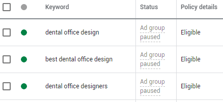 Broad match type keyword example
