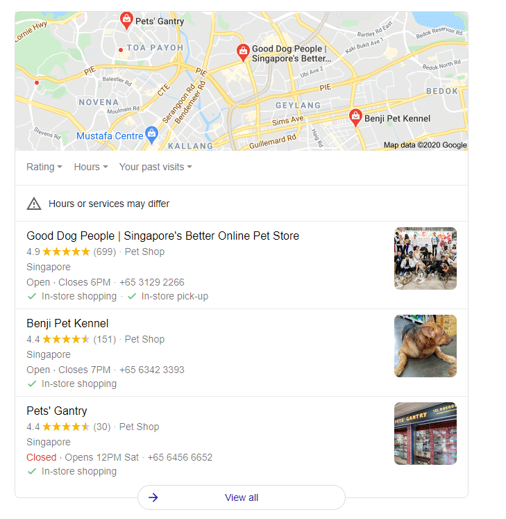 Google my business