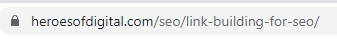 Example of seo optimised url