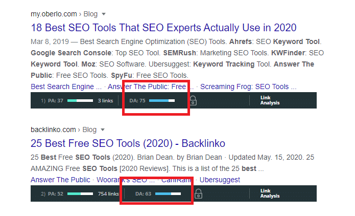 domain authority seo myth