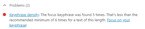 seo myth regarding keyphrase density