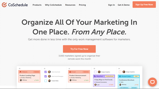 social media marketing tool from coschedule