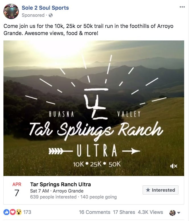 facebook event response ads