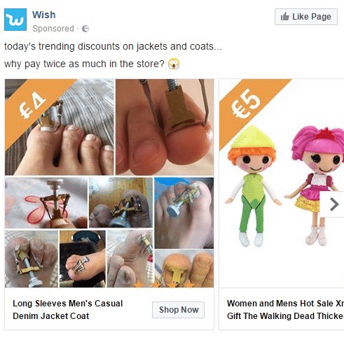 example of a bad facebook ad copy 