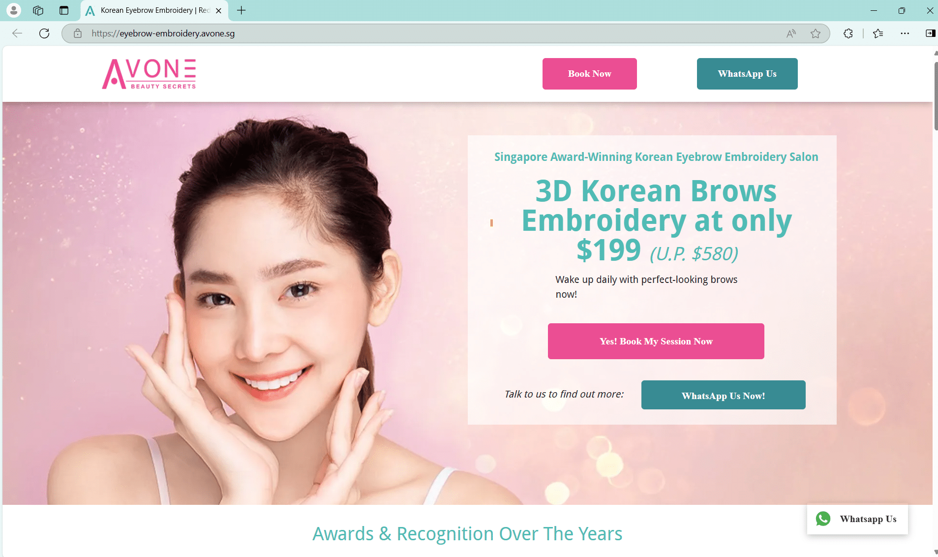 AVONE Beauty Secrets Landing Page