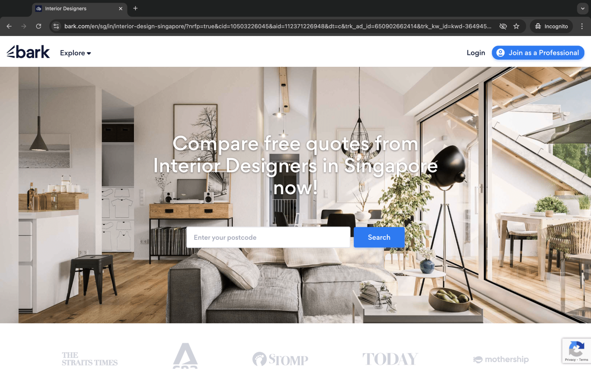 Bark Landing Page